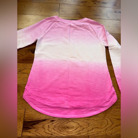 Talbots T By Talbots Pink Ombré Tie Dye Long Sleeve Pullover Top Shirt SP - Picture 5 of 5